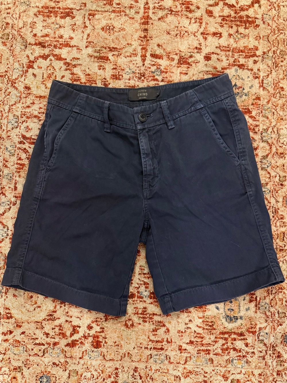 J. Crew Navy Flat Front Chino Shorts